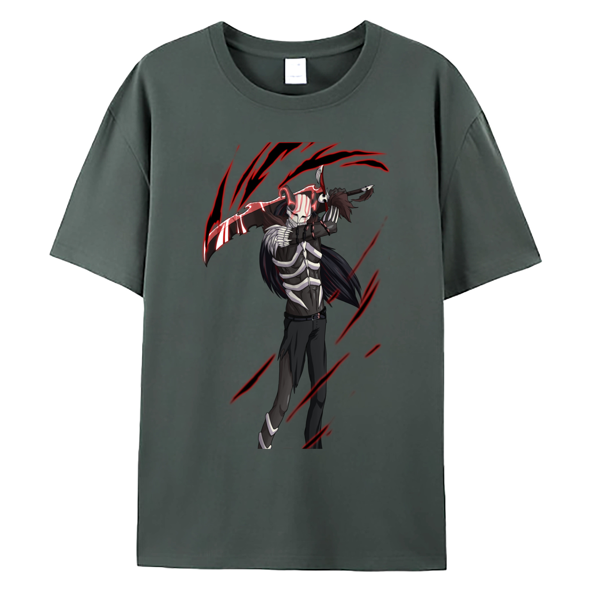 （画像用） ブリーチ 黒崎一護（くろさき いちご）BLEACH Kurosaki Ichigo 綿100％ メンズ半袖Tシャツ｜肌触りやわらか＆通気性